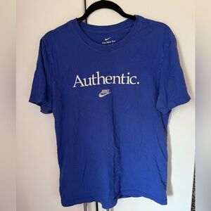 Nike Men's Blue Authentic Short Sleeve Tee